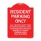 Signmission Parking Sign Resident Parking Only, Red & White Aluminum Sign, 18" x 24", RW-1824-23358 A-DES-RW-1824-23358 - alternate 1